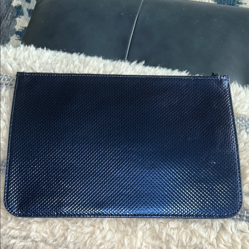 AWAY Metallic Blue Textured Pouch